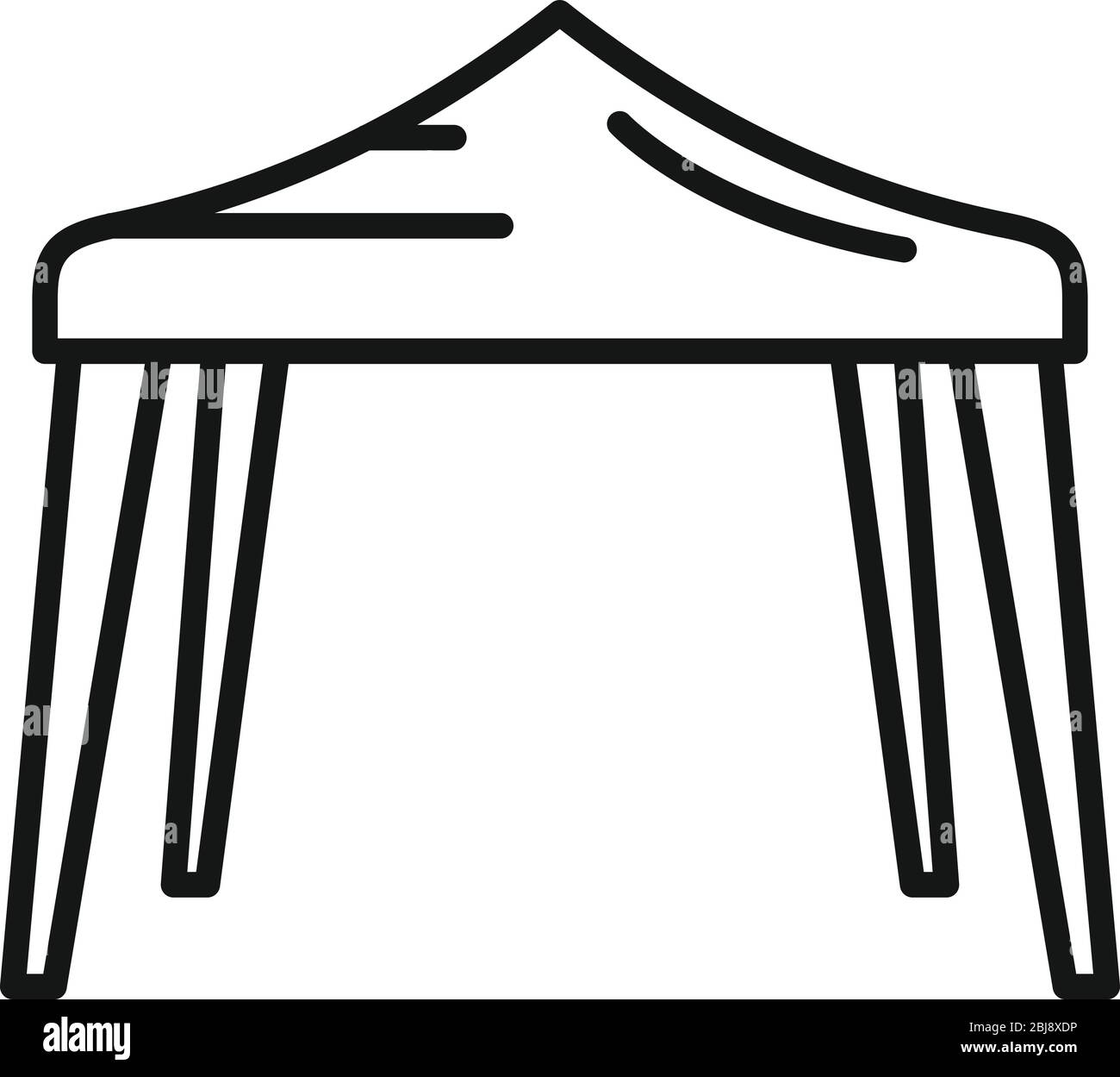 Evento icona tenda. Evento di contorno tenda icona vettoriali per il web design isolato su sfondo bianco Illustrazione Vettoriale