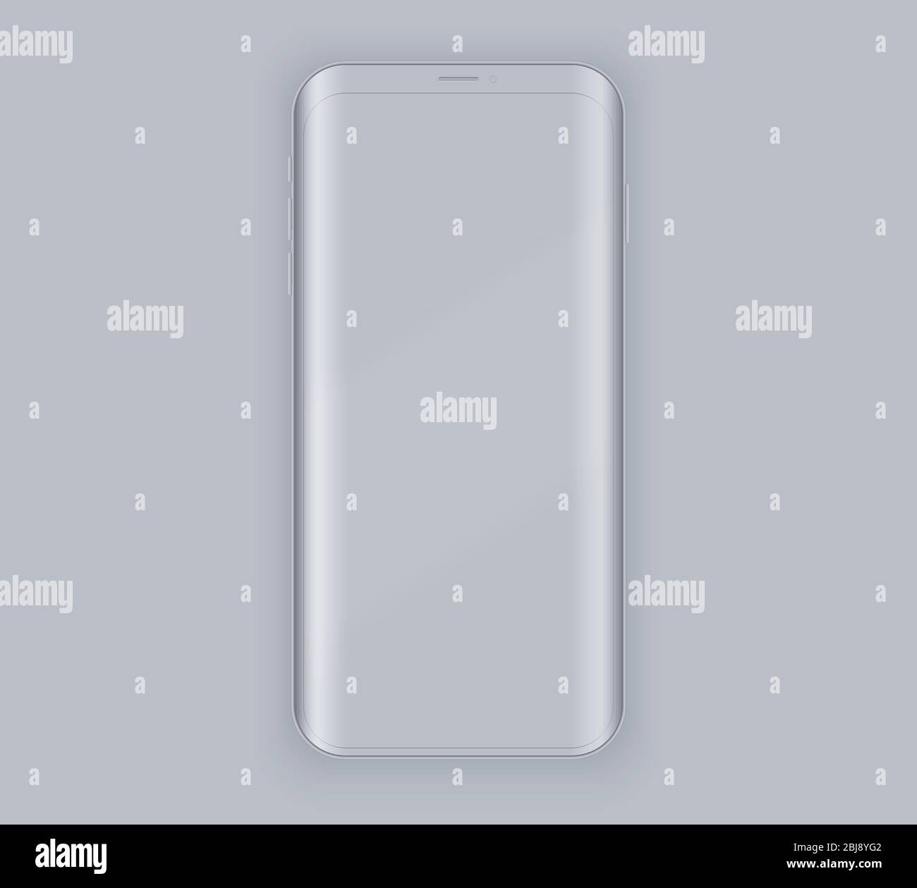 Esempio di mockup per la presentazione su smartphone Illustrazione Vettoriale
