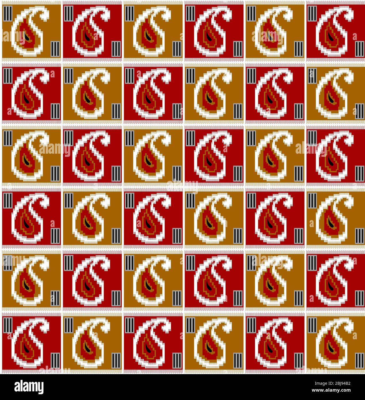 sfondo di design semplice e geometrico paisley batik Foto Stock