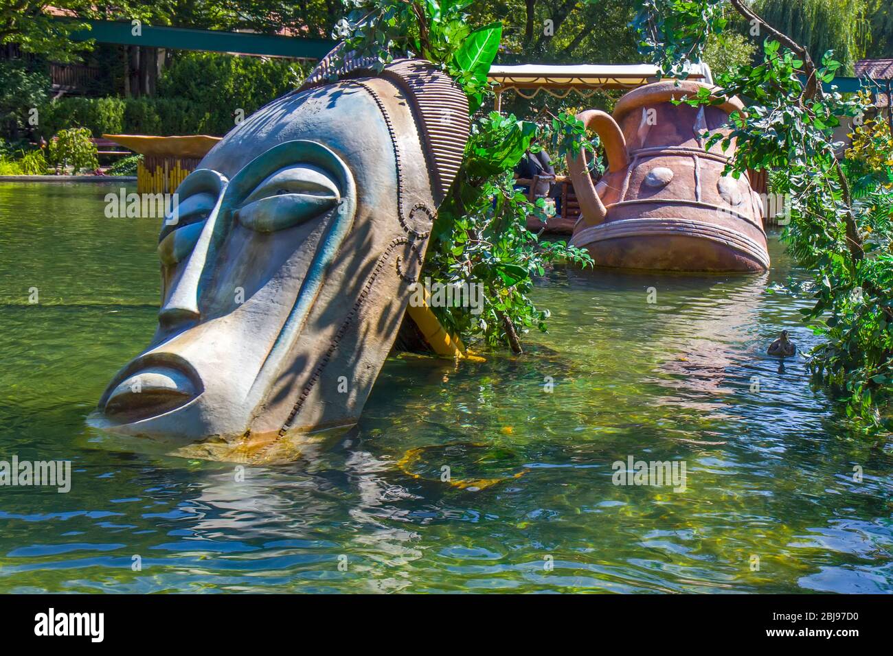 Totem etnico tradizionale africano Foto Stock