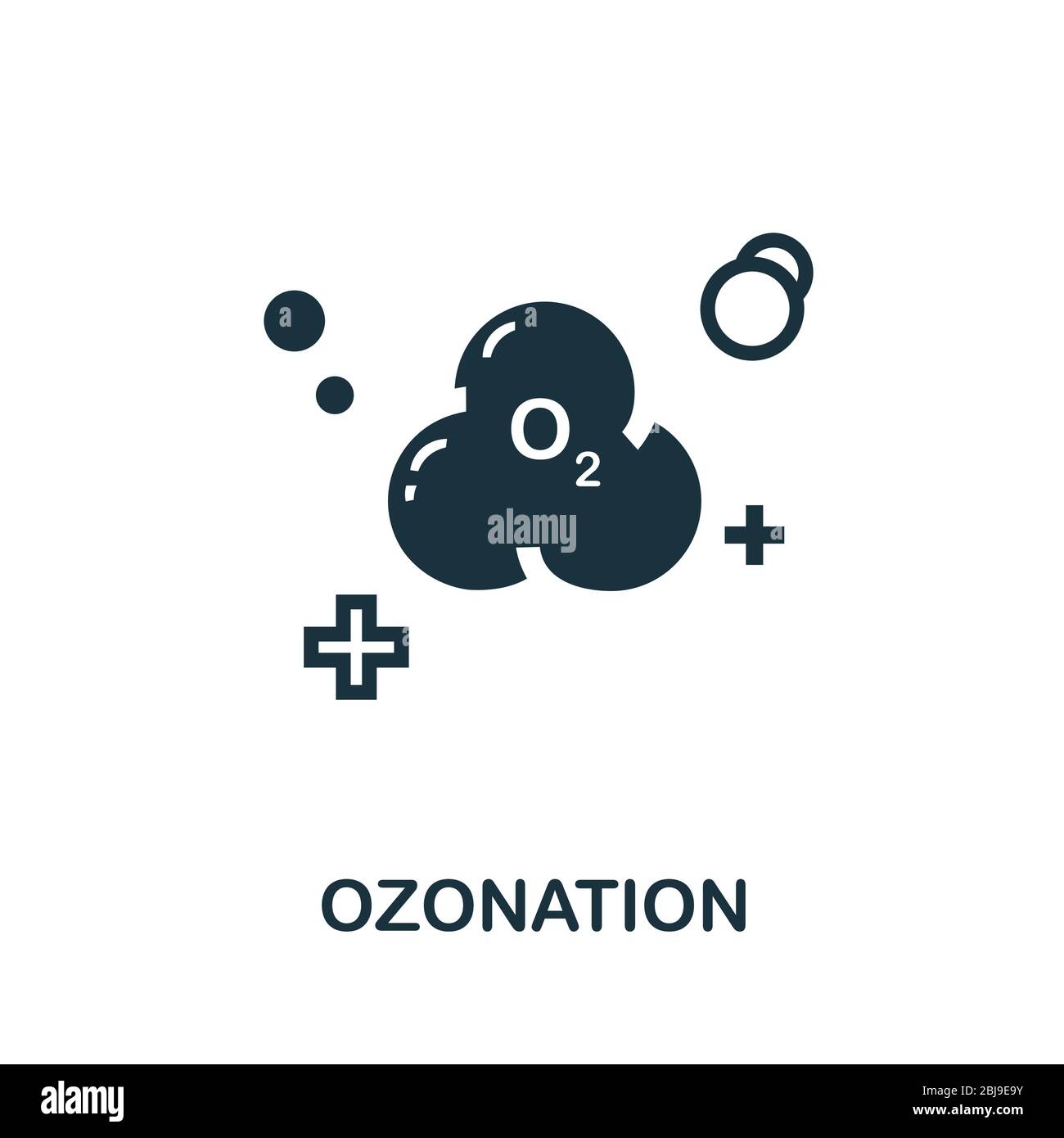 Icona ozonazione. Semplice illustrazione dalla collezione di lavanderia. Icona di ozonazione creativa per il web design, modelli, infografica e altro ancora Illustrazione Vettoriale