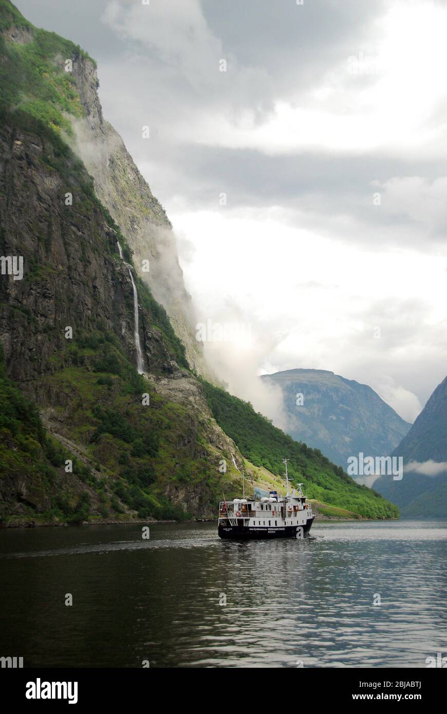 Norvegia, Gudvangen fjord_01 Foto Stock