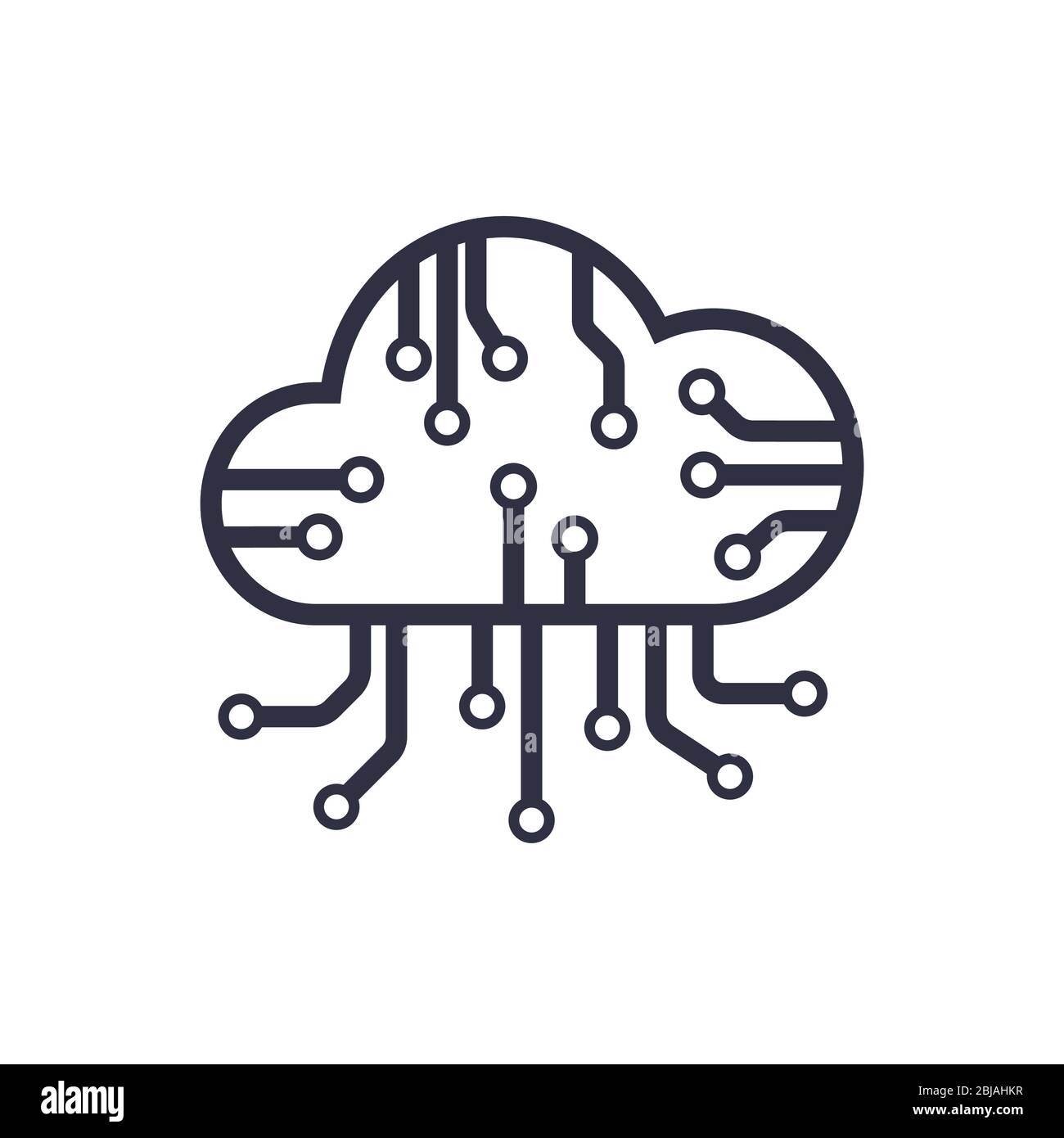 Connessione di rete cloud, cloud computing. Illustrazione vettoriale. EPS 10 Illustrazione Vettoriale