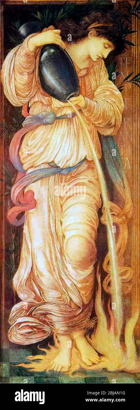 Edward Burne-Jones, Temperantia, pittura, 1872-1881 Foto Stock