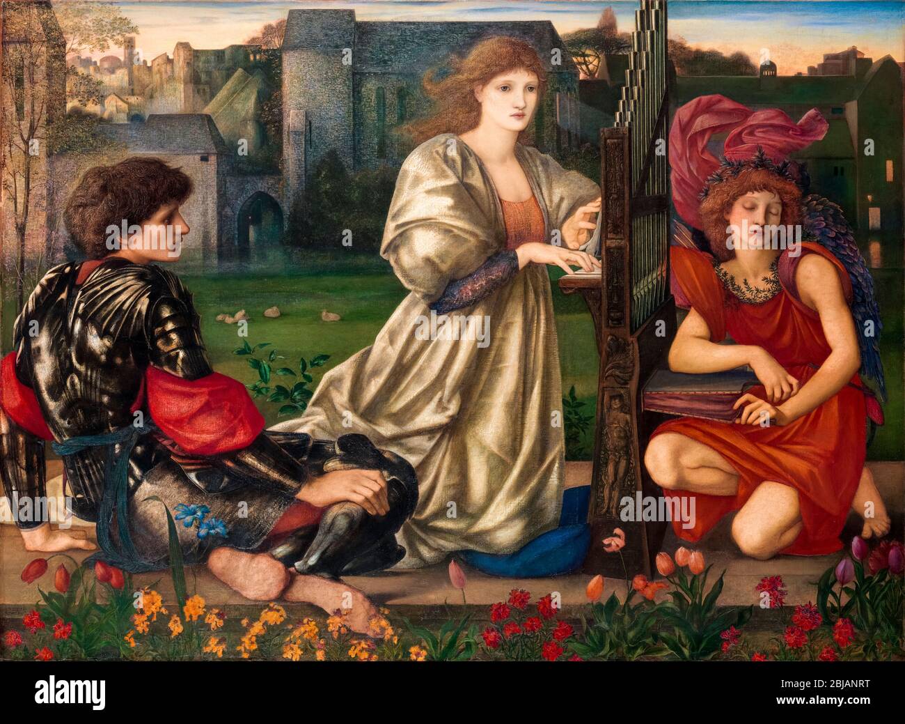 Edward Burne-Jones, Painting, The Love Song, 1868-1877 Foto Stock