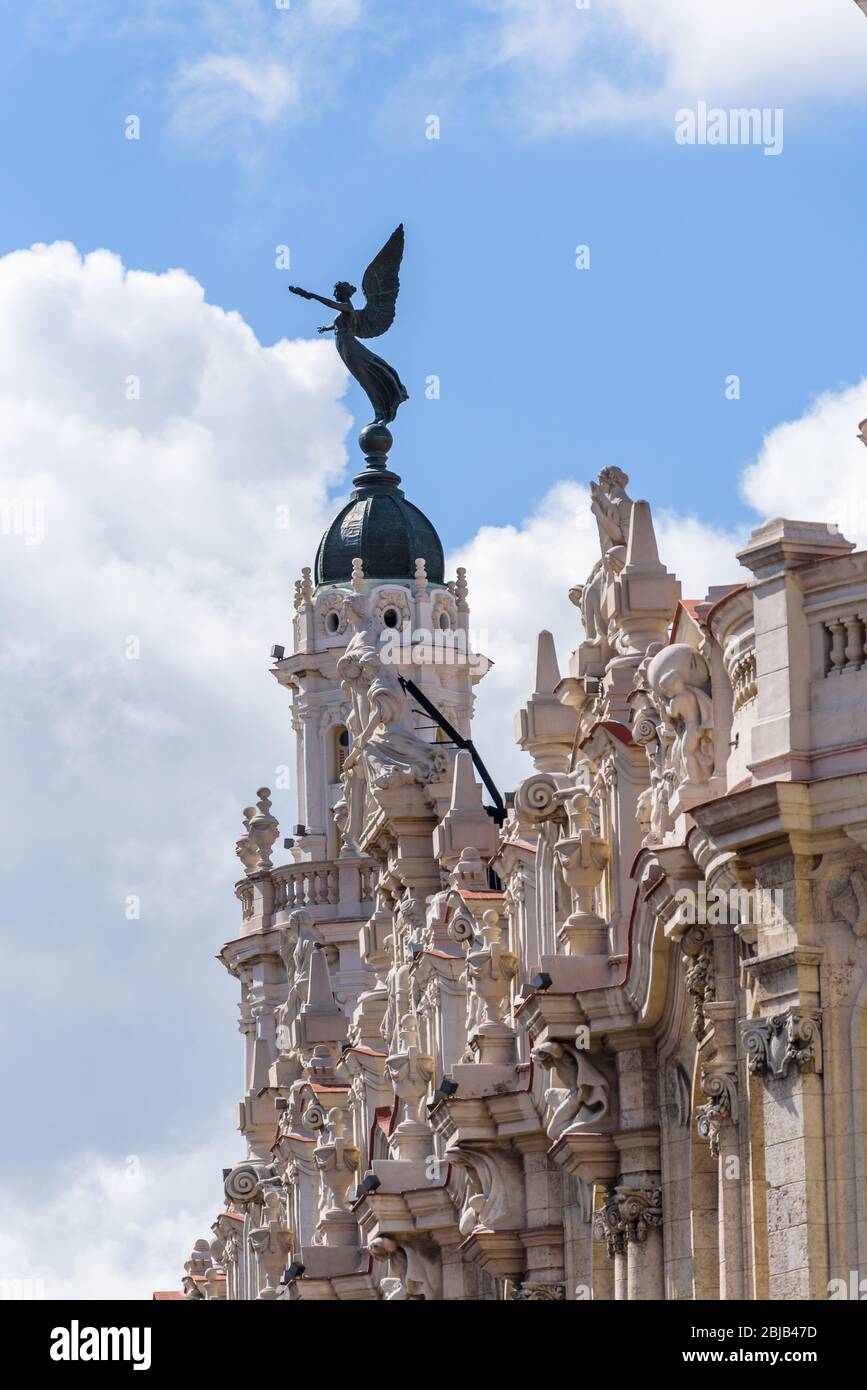 Il Grande Teatro dell'Avana, all'Avana, Cuba. Il teatro ha sede del Balletto Nazionale Cubano Foto Stock