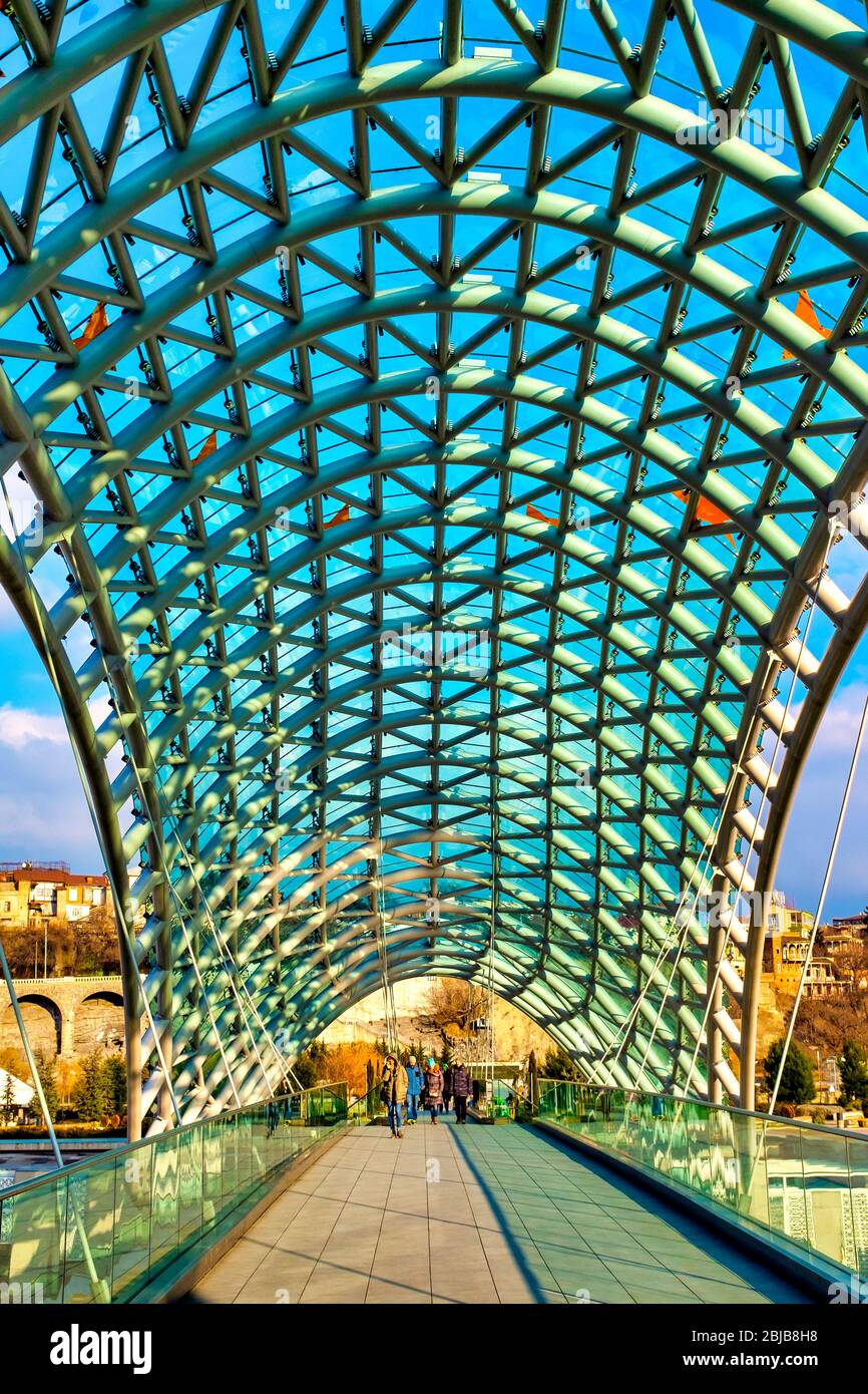 Ponte di pace, Tbilisi, Georgia Foto Stock