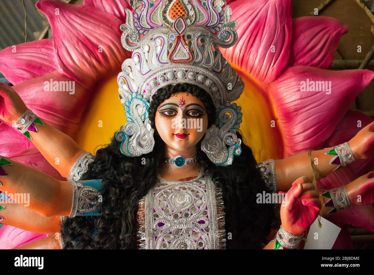 Festa Navratri celebrazioni dea Durga augpoferious nove giorni festa celebrazione della donna Foto Stock