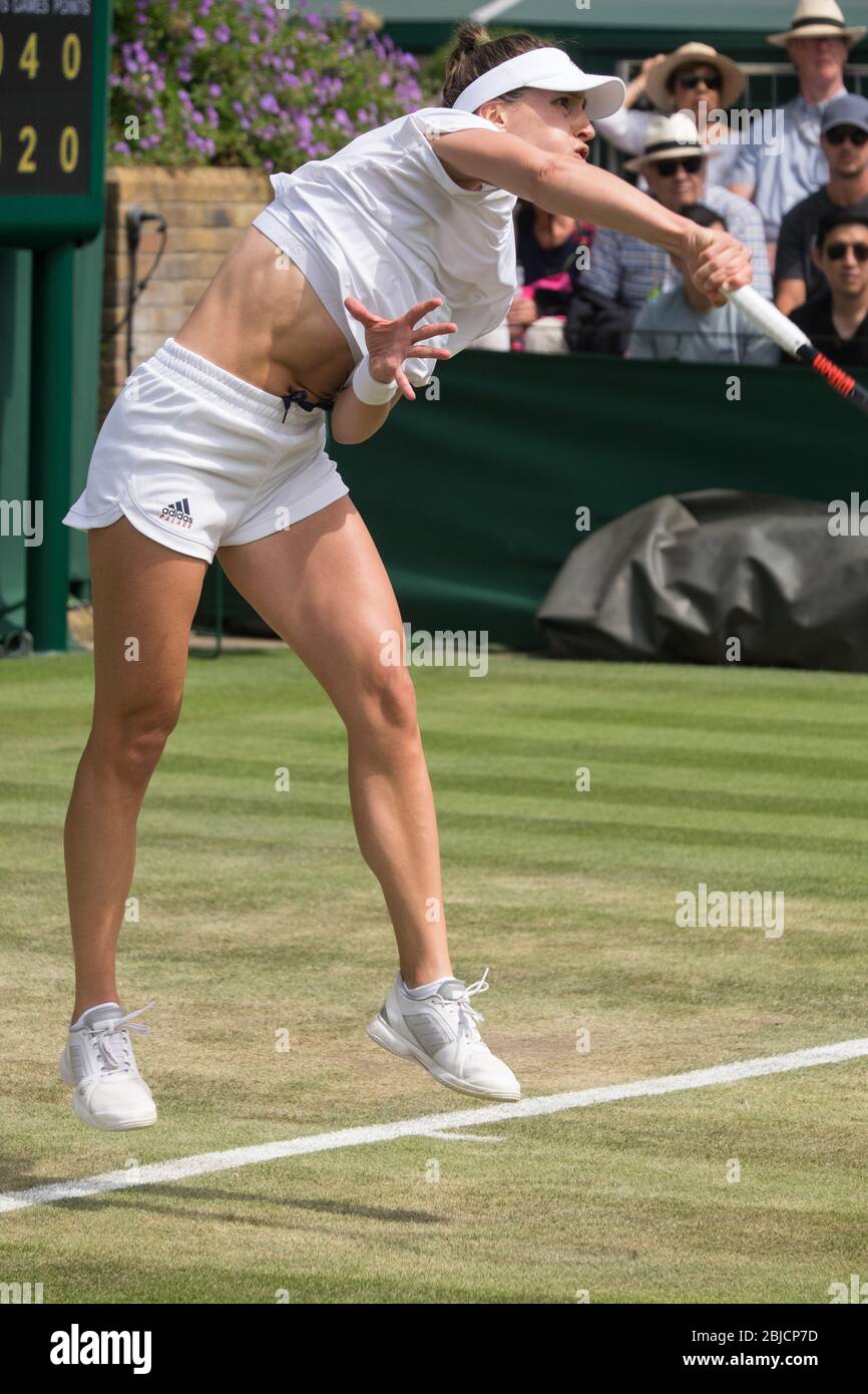 Andrea Petkovic a Wimbledon 2018 Foto Stock