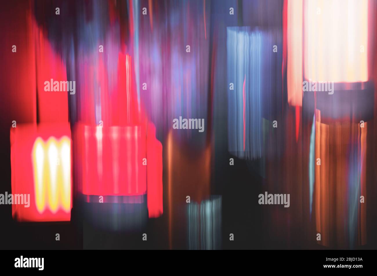 Colorato astratto strisce di luce sfondo - ICM multistrato Foto Stock