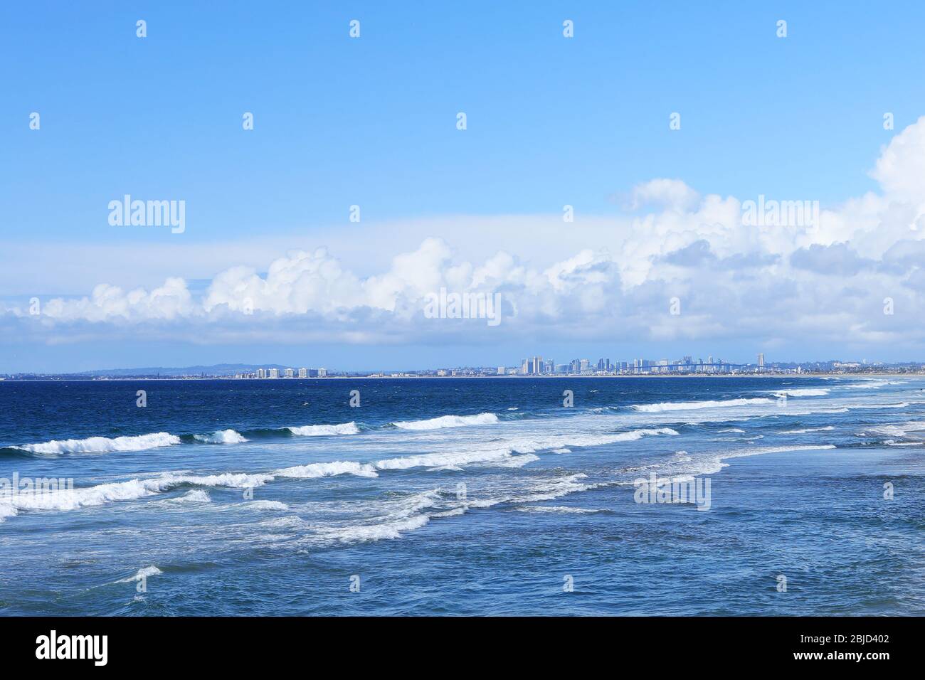 Una vista di San Diego vista da Imperial Beach, California Foto Stock
