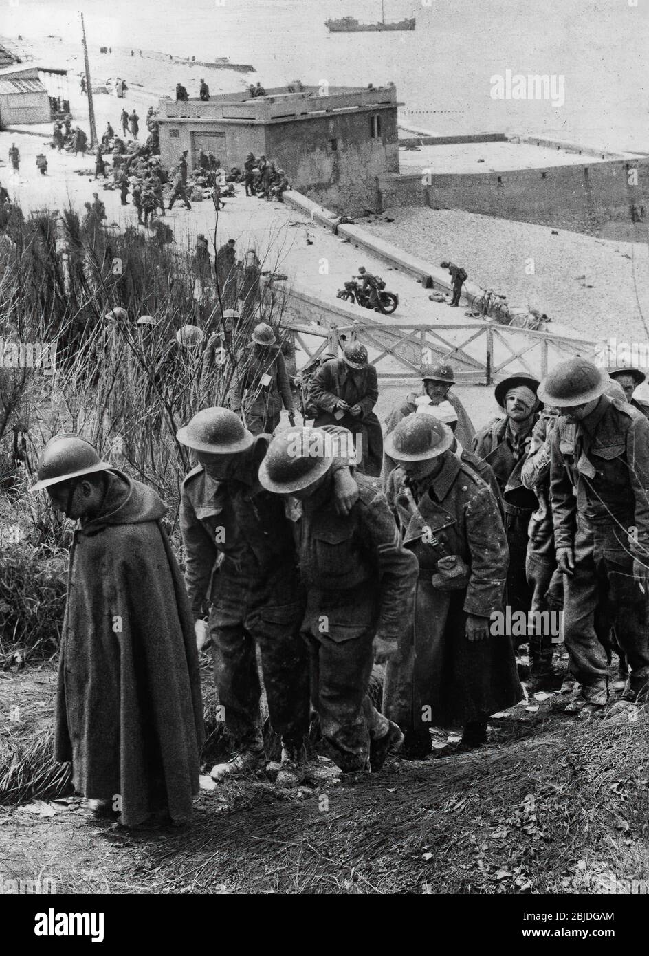 L'evacuazione di Dunkerque, detta operazione Dynamo e nota anche come Miracolo di Dunkerque, fu l'evacuazione dei soldati alleati durante la seconda guerra mondiale dalle spiagge e dal porto di Dunkerque, nel nord della Francia, tra il 26 maggio e il 4 giugno 1940. Foto Stock