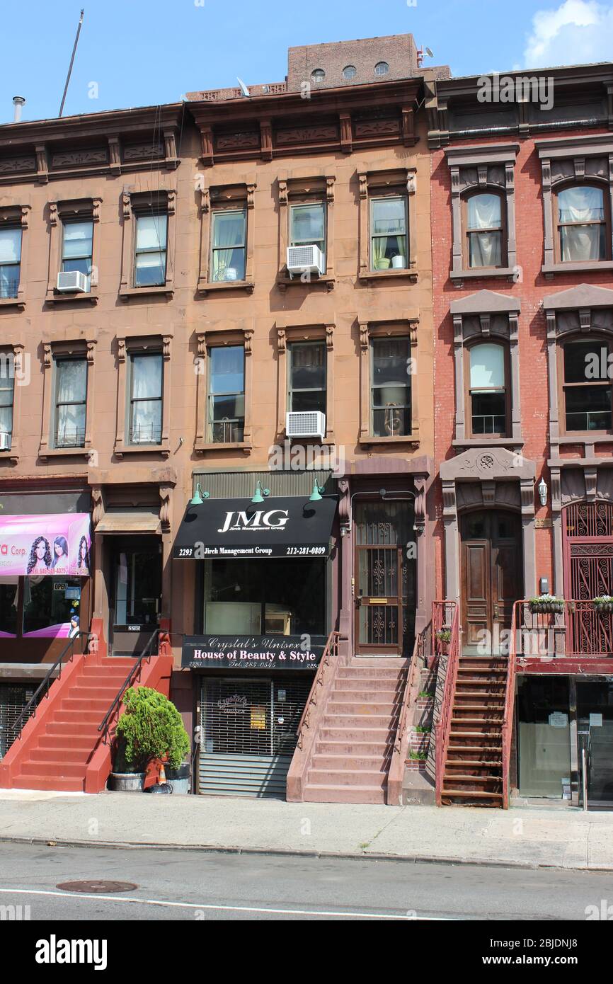 Amsterdam News Office, Neo-Grec Row House, Harlem, New York Foto Stock