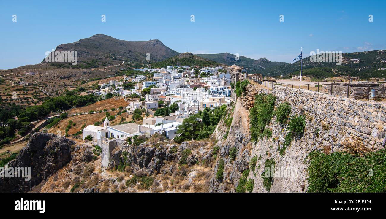 Vista panoramica della città di Citera, Grecia, Europa. Foto Stock