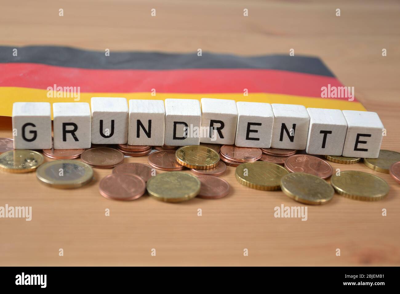 Grundrente - la parola tedesca per la pensione di base Foto Stock