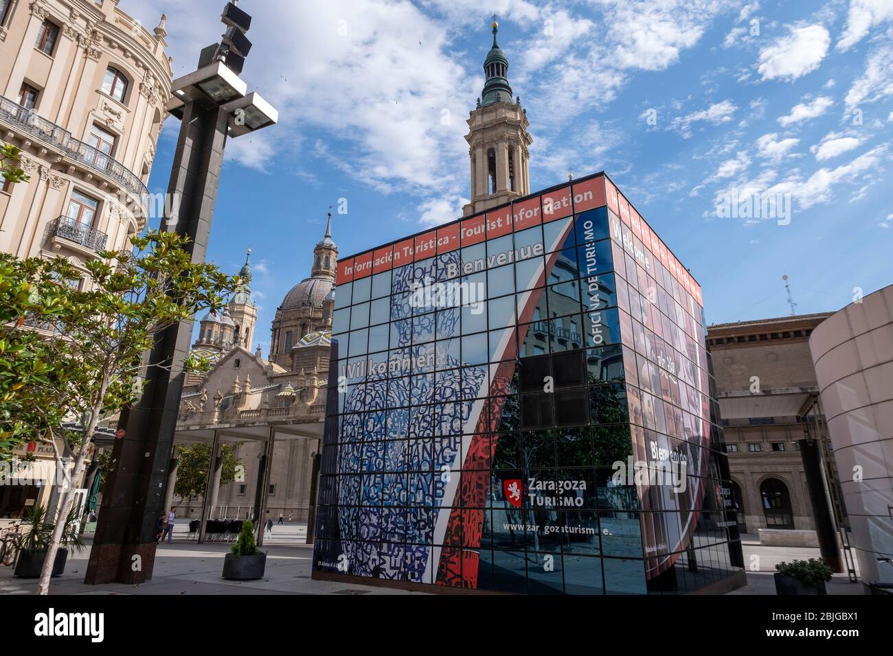 Centro informazioni turistiche a Saragozza, Spagna Foto Stock