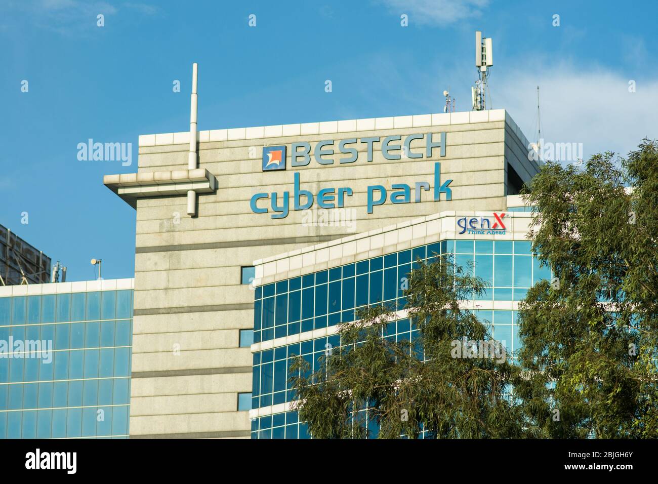 Gurgaon, Haryana / India - 28 settembre 2019: Bestech Cyber Park complesso moderno ufficio a Gurgaon, India Foto Stock