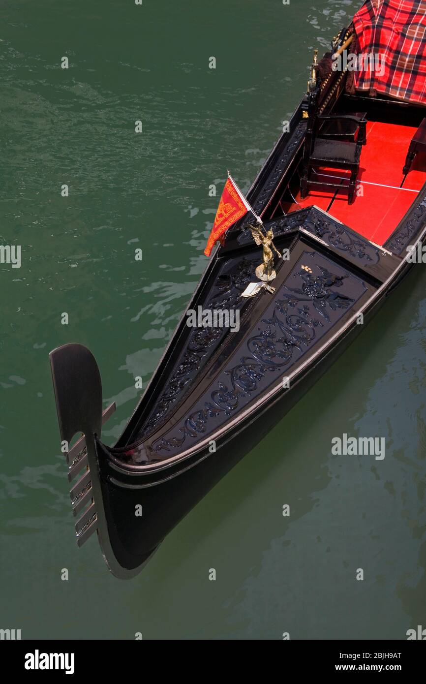 Particolare della Gondola, Venezia, Italia Foto Stock