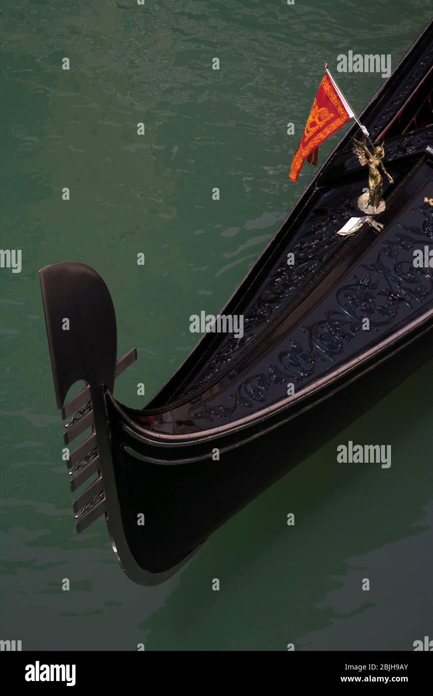 Particolare della Gondola, Venezia, Italia Foto Stock