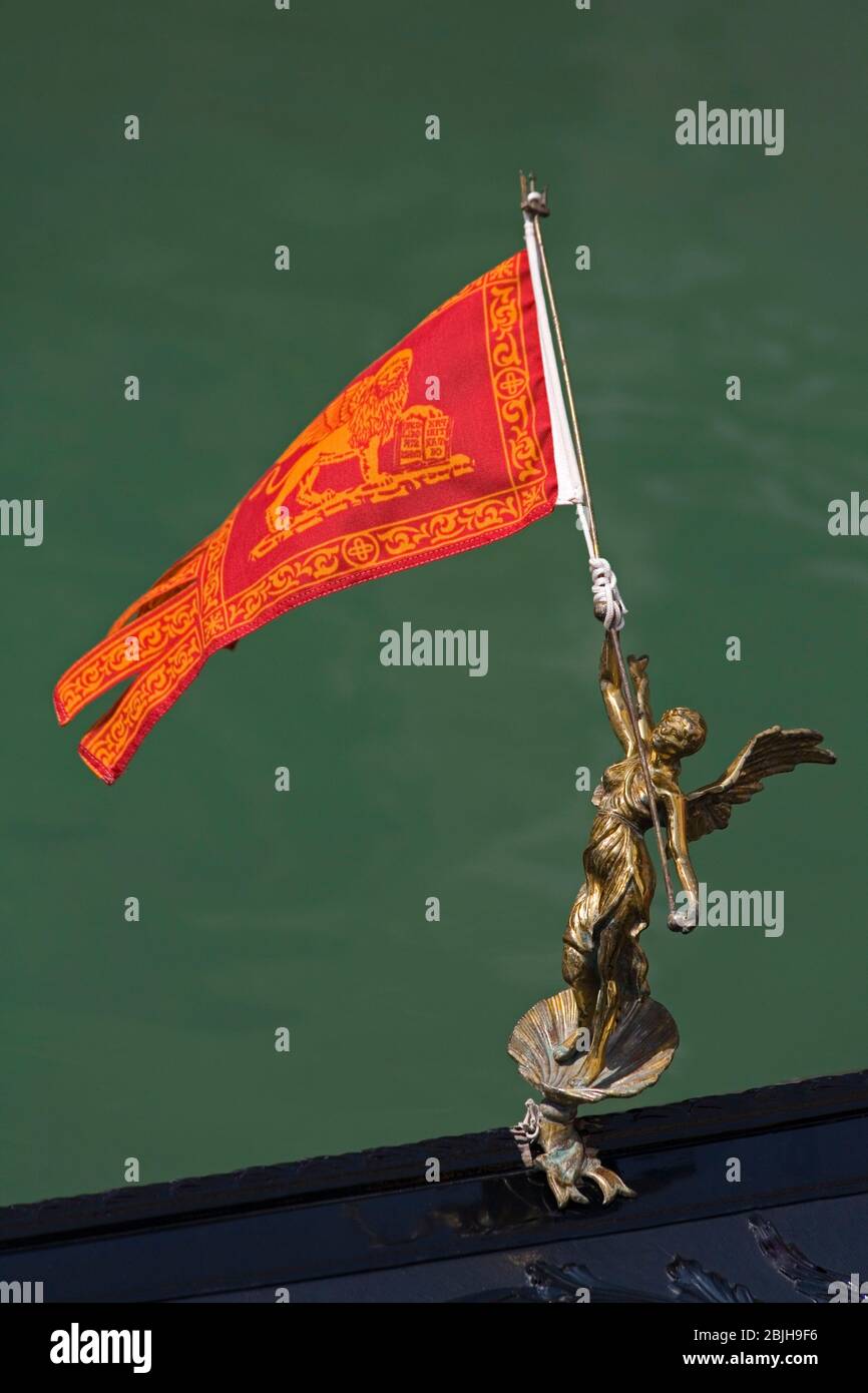 Particolare della Gondola, Venezia, Italia Foto Stock