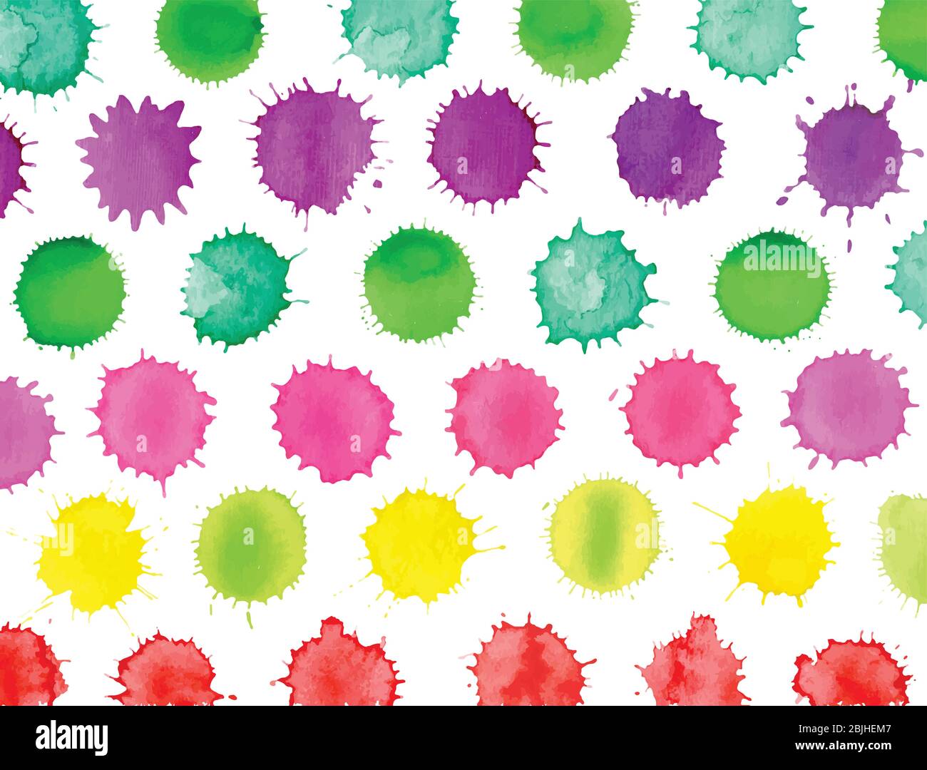 Macchie acquerello, schizzi e gocce. Texture acquerello reale. Sfondo con watercolor disegnato a mano Illustrazione Vettoriale