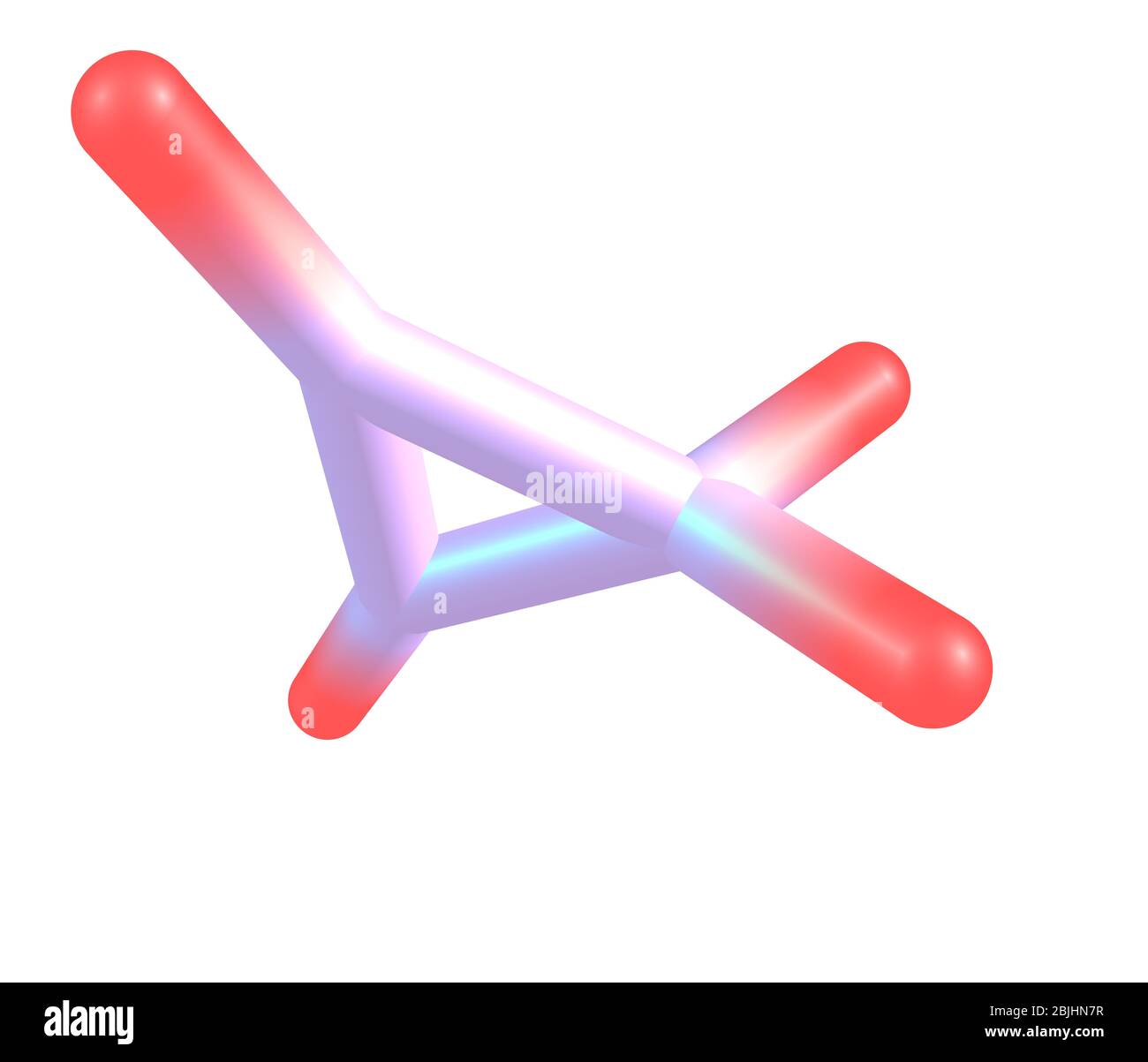 Il ciclopropene è un composto organico di formula C3H4. È il cicloalchene più semplice. Ha una struttura triangolare Foto Stock