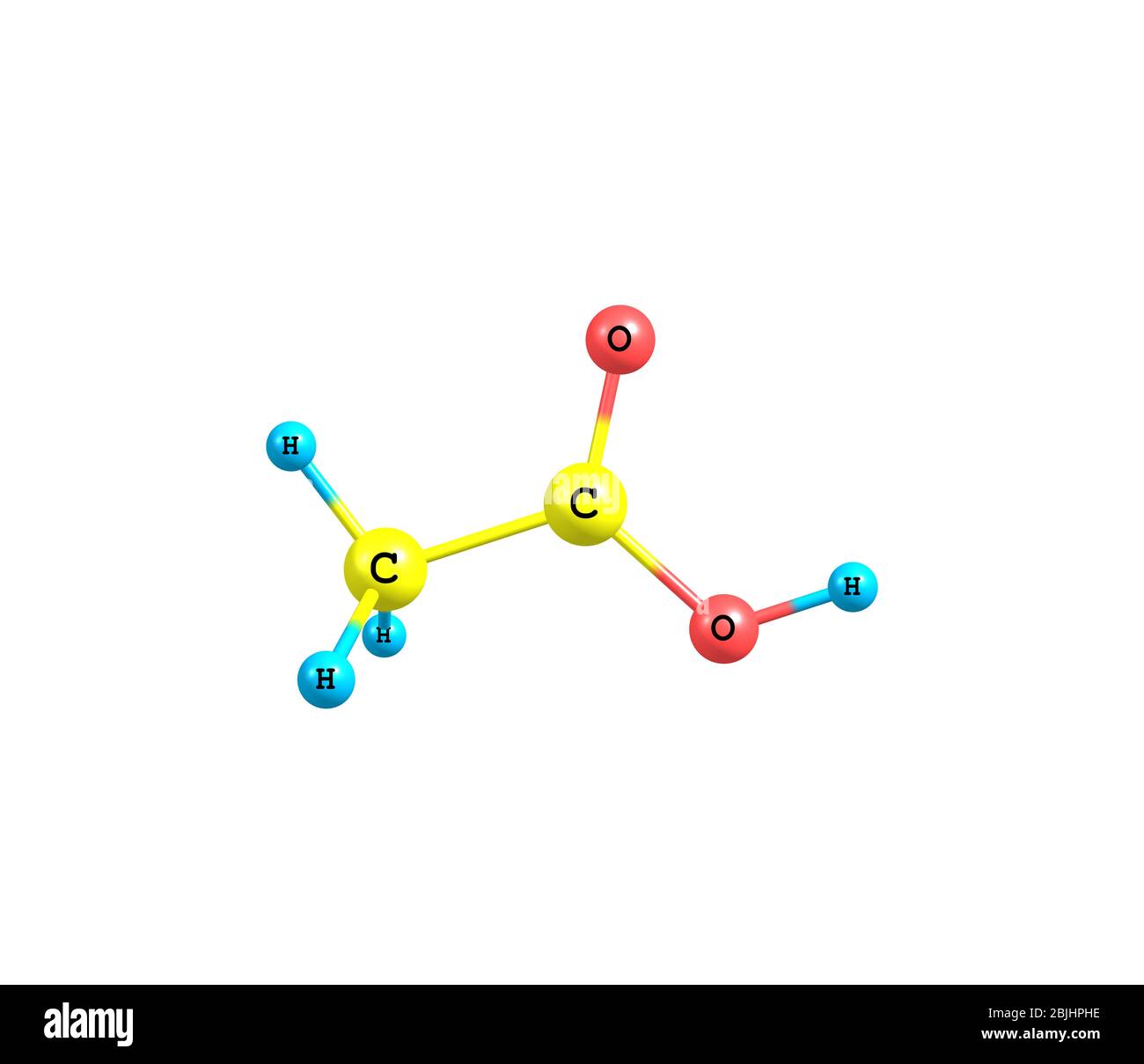 L'acido acetico (acido etanoico) è un composto organico di formula chimica CH3COOH. È un liquido incolore che, quando non diluito, viene anche chiamato gla Foto Stock