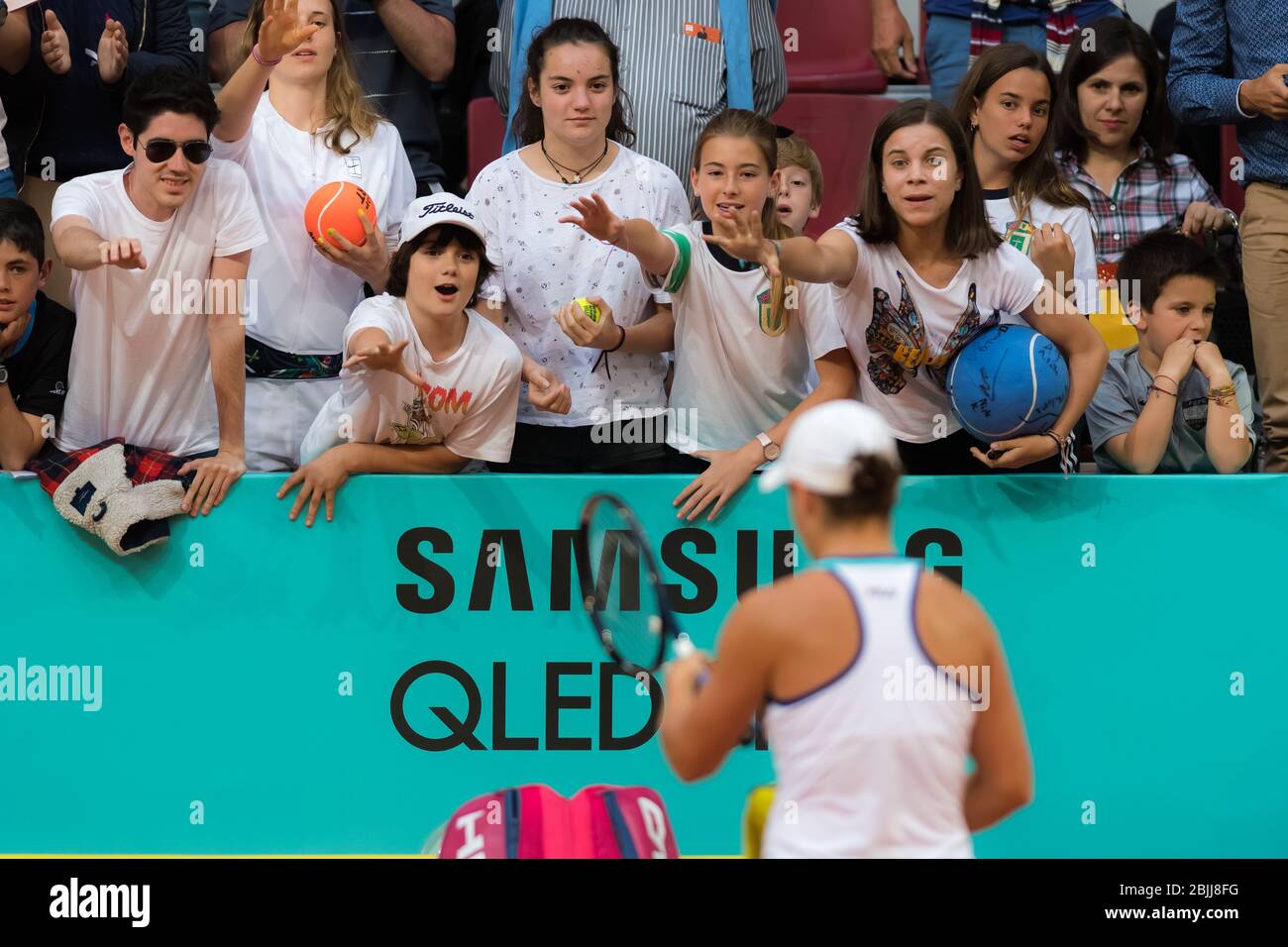 Fan del torneo di tennis obbligatorio Mutua Madrid Open WTA Premier 2019 Foto Stock