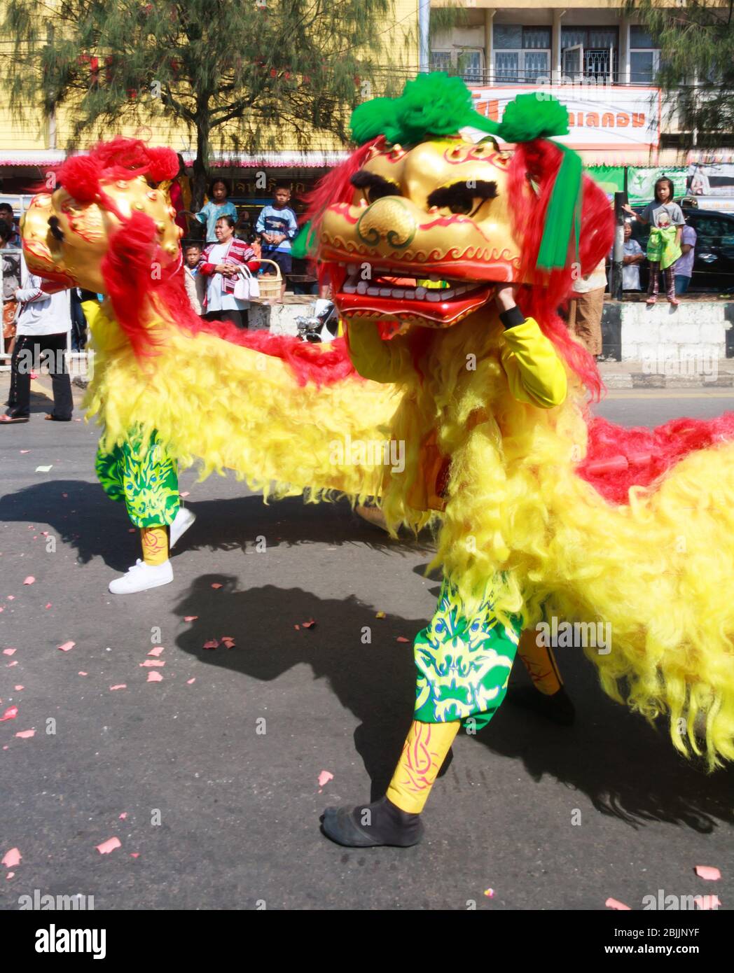 Khon Kaen - 21 novembre 2009: Drago cinese al Festival della seta. Si tratta di un evento annuale. Foto Stock