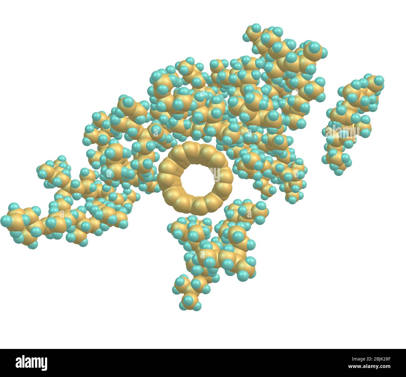 Nanotubo di carbonio monostituite - materiale composito in polietilene Foto Stock