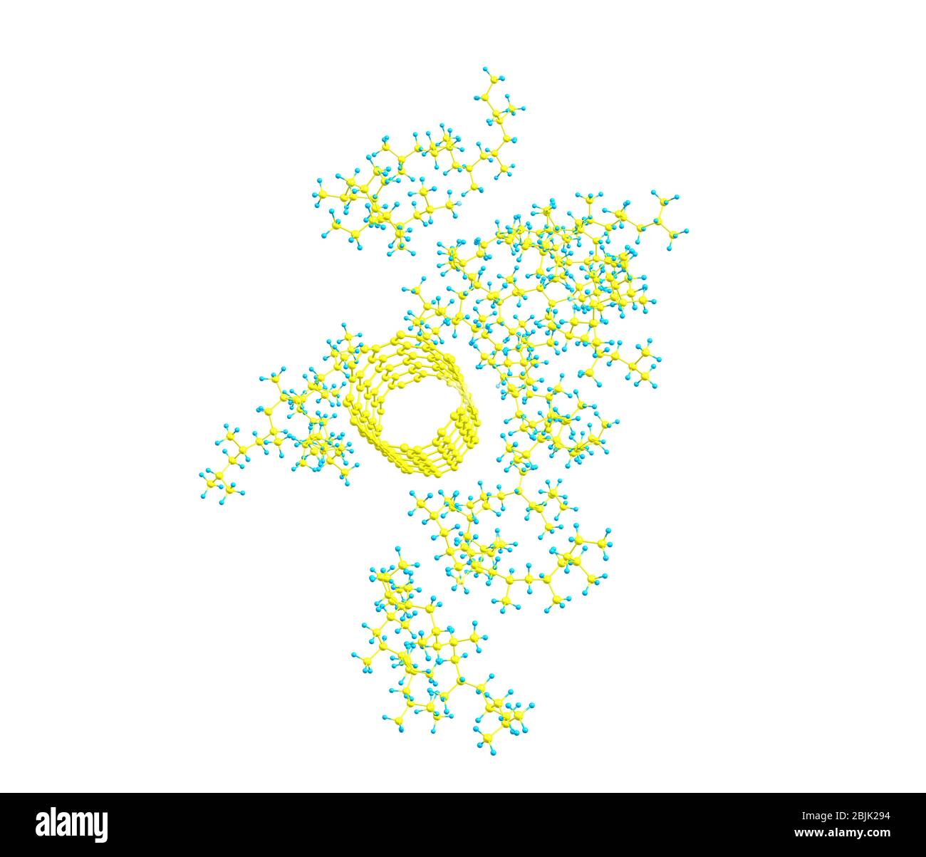 Nanotubo di carbonio monostituite - materiale composito in polietilene Foto Stock