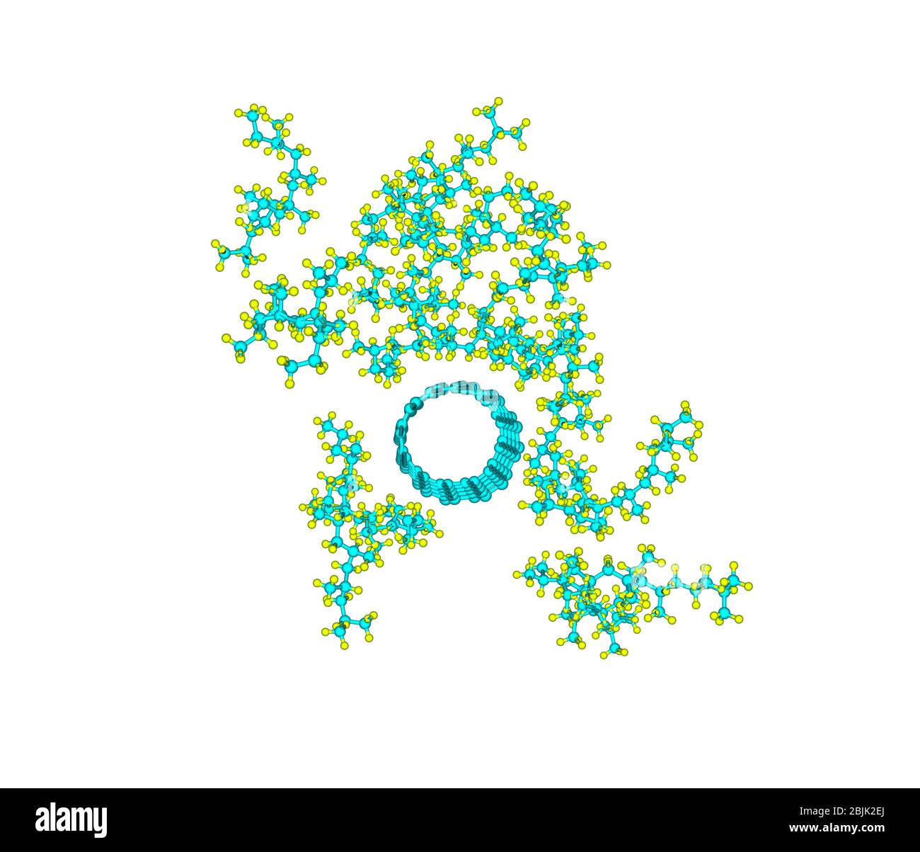 Nanotubo di carbonio monostituite - materiale composito in polietilene Foto Stock