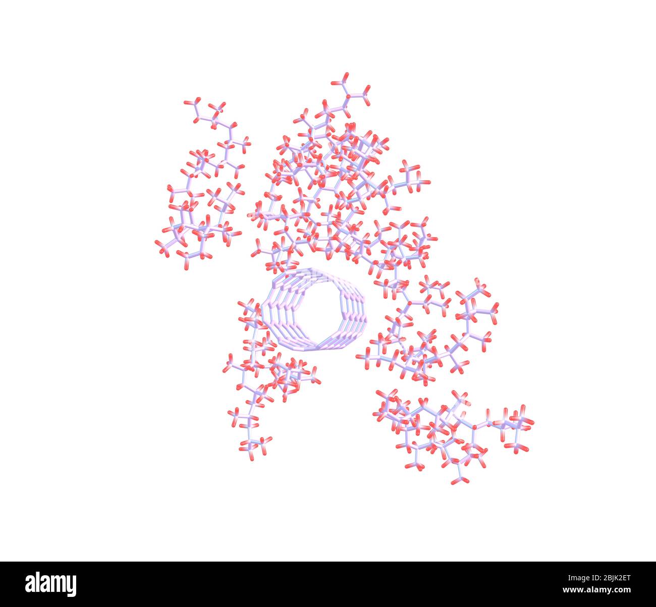 Nanotubo di carbonio monostituite - materiale composito in polietilene Foto Stock