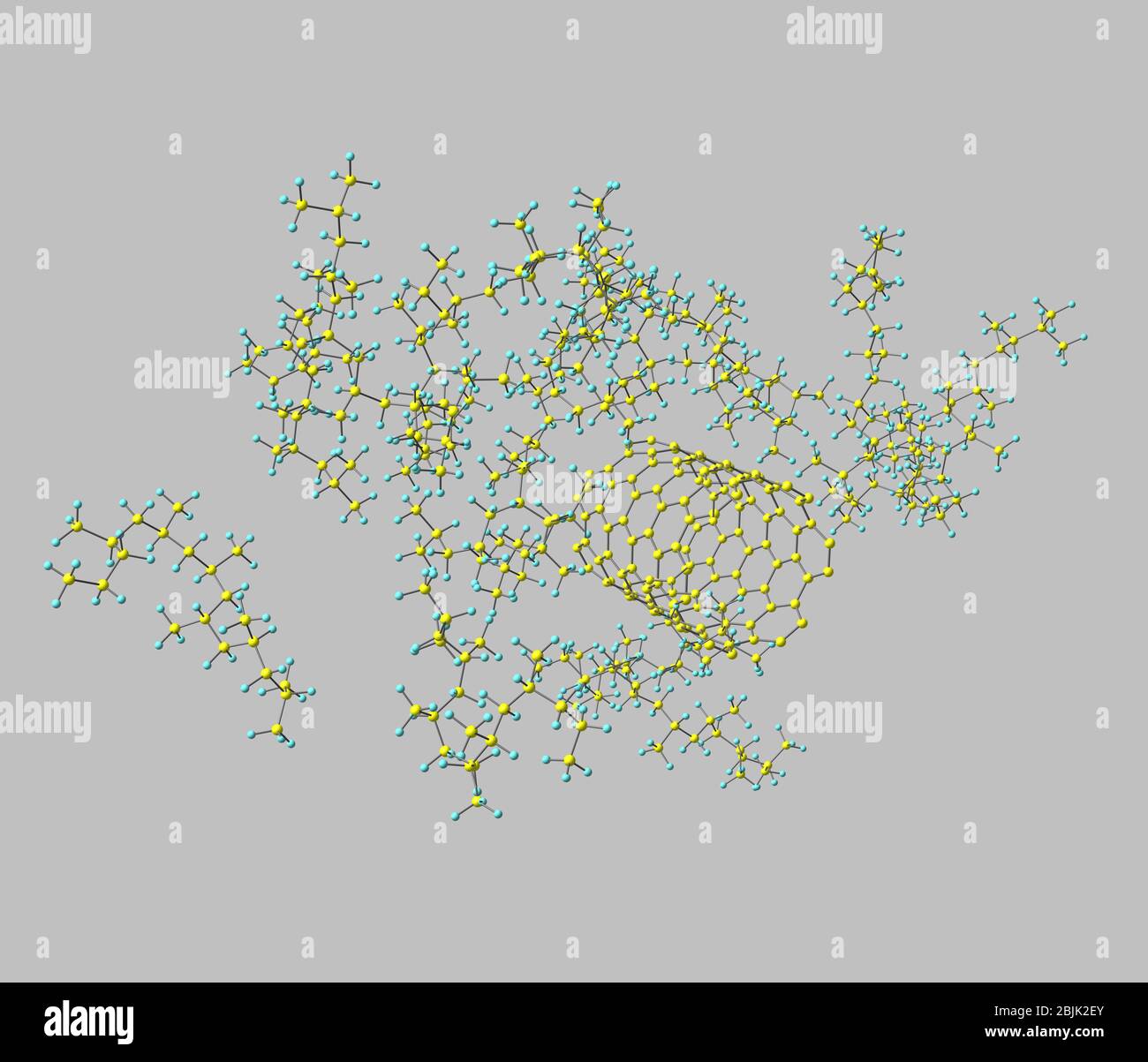 Nanotubo di carbonio monostituite - materiale composito in polietilene Foto Stock