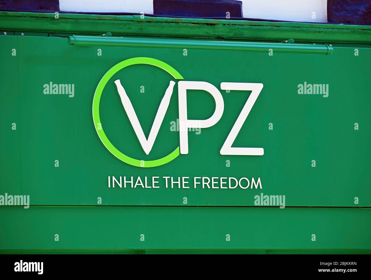 VPZ inspira il logo Freedom. Highgate, Kendal, Cumbria, Inghilterra, Regno Unito, Europa. Foto Stock