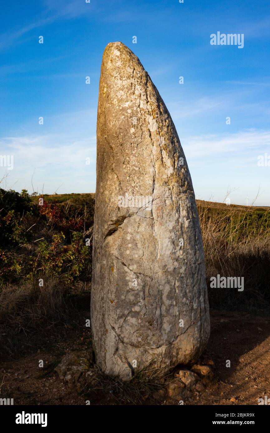 Megalith a Monte Salema, Algarve, Portogallo. Foto Stock