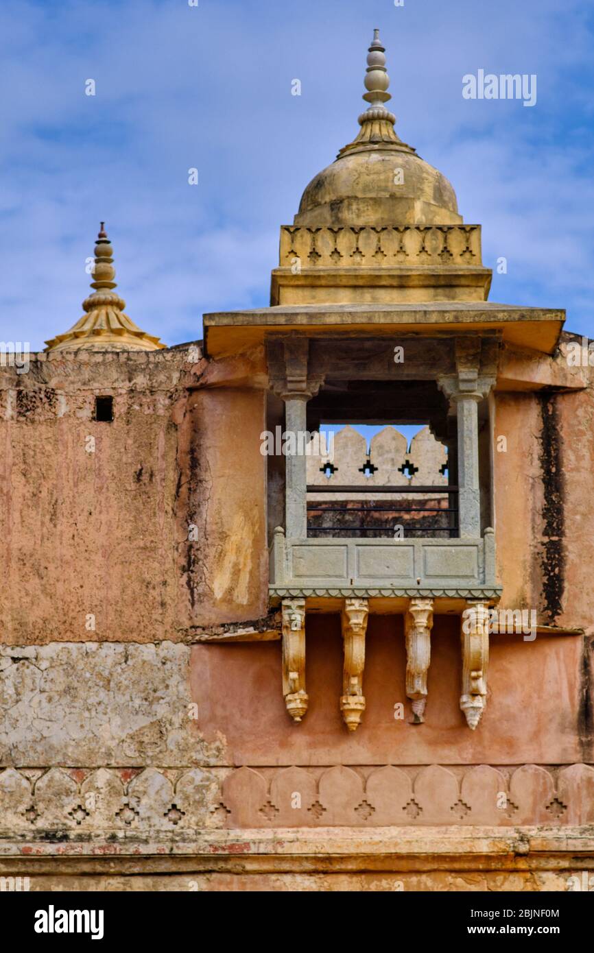 Palazzo di Raja Man Singh nel Forte Amer a Jaipur, Rajasthan, India Foto Stock