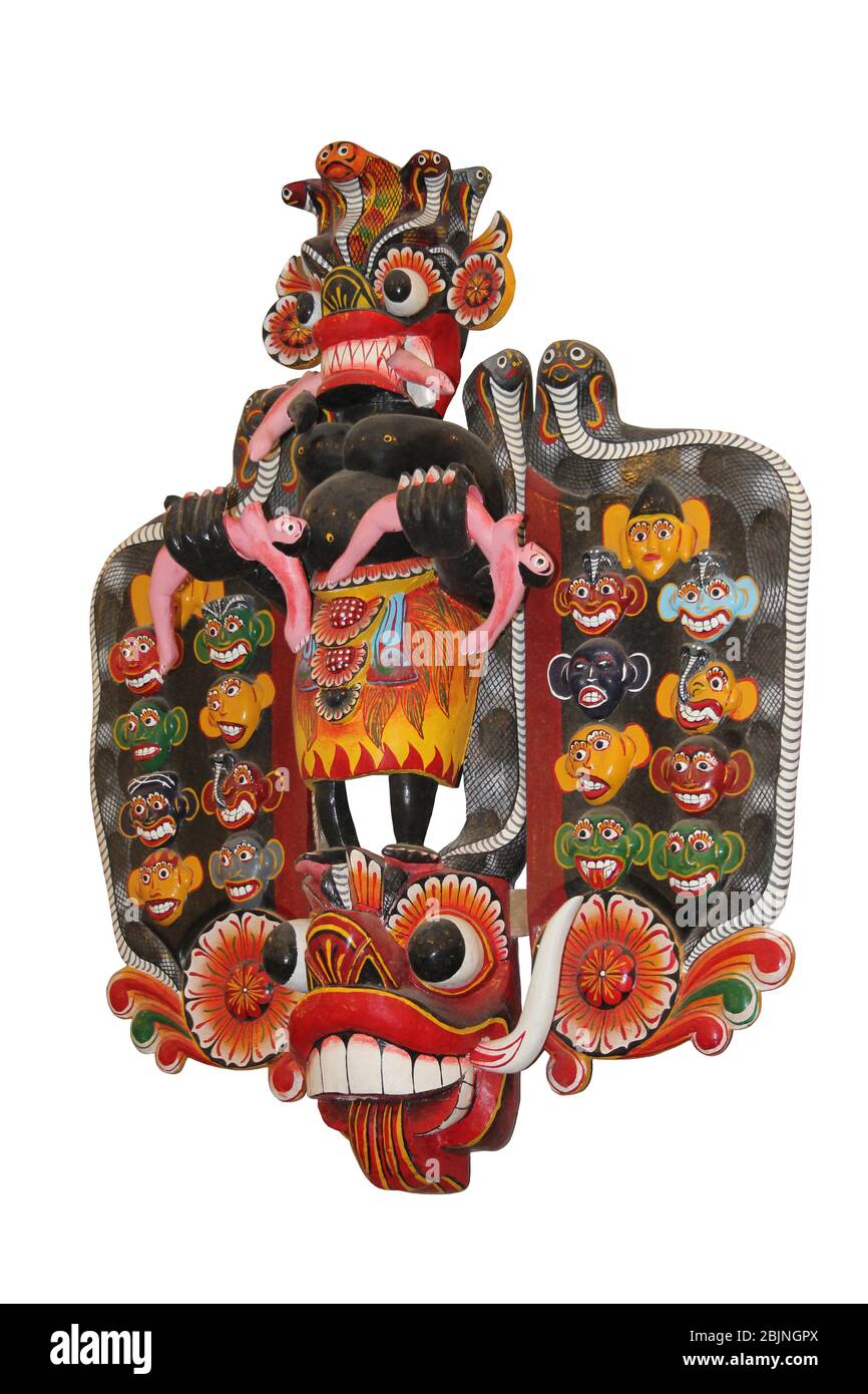 Maha Kola Mask, Sri Lanka Foto Stock