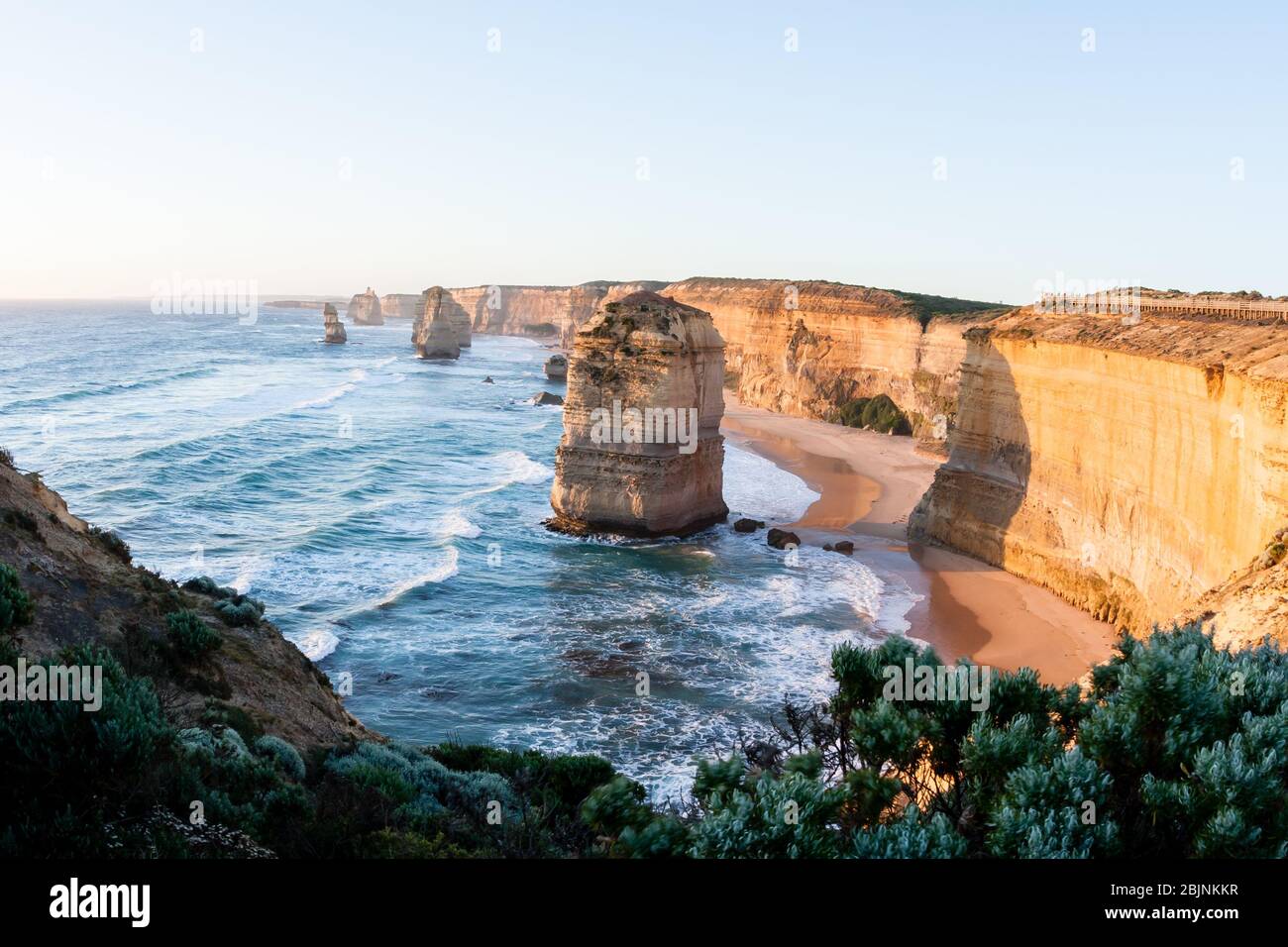 Dodici Apostoli rocce di mare vicino a Great Ocean Road , Parco Nazionale di Port Campbell, Australia Foto Stock