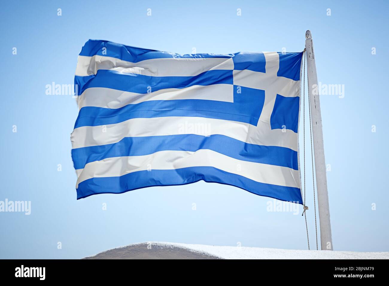 Bandiera greca, Grecia Foto Stock