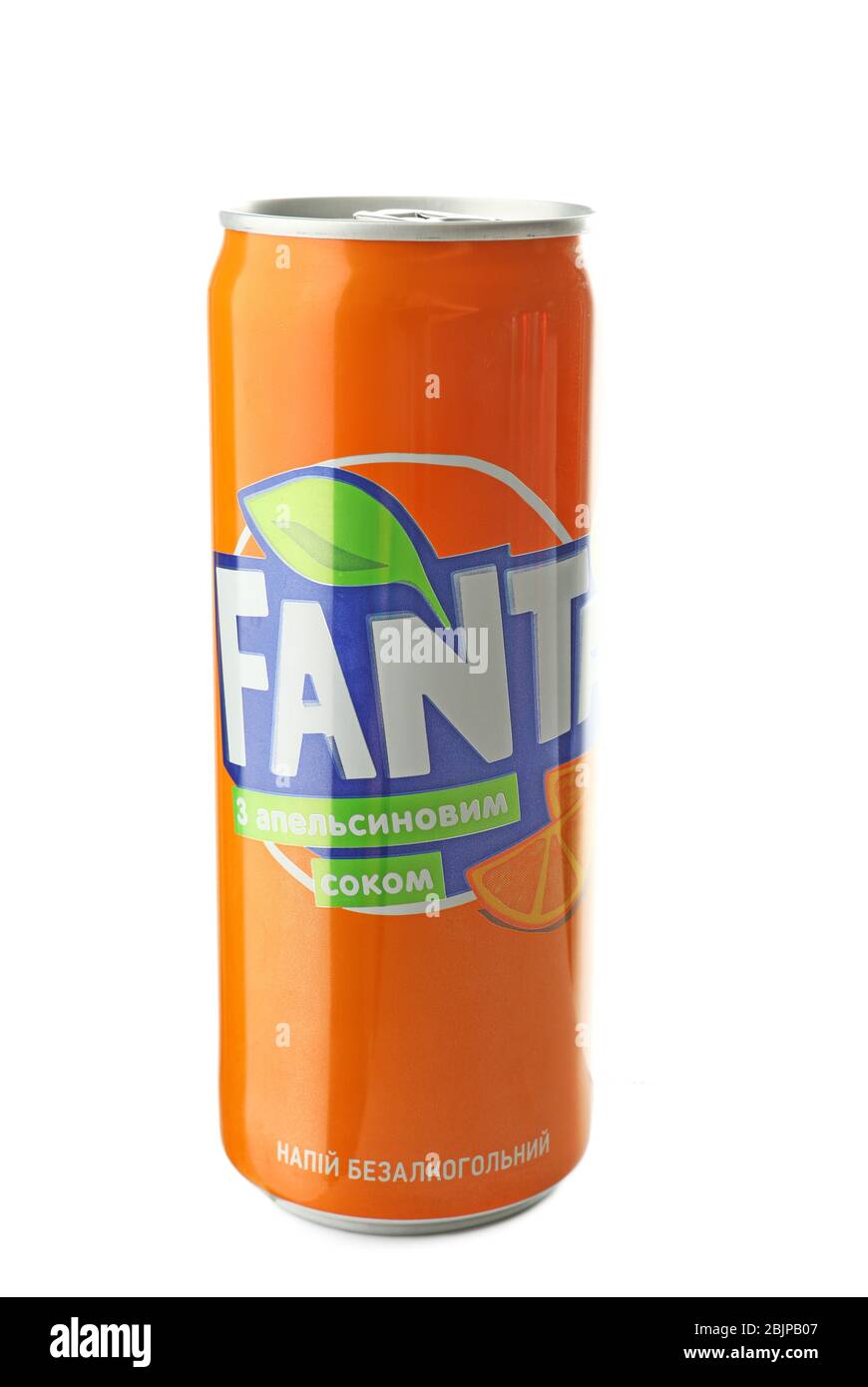 KIEV, UCRAINA - 18 SETTEMBRE 2017: CAN di Fanta su sfondo bianco Foto Stock