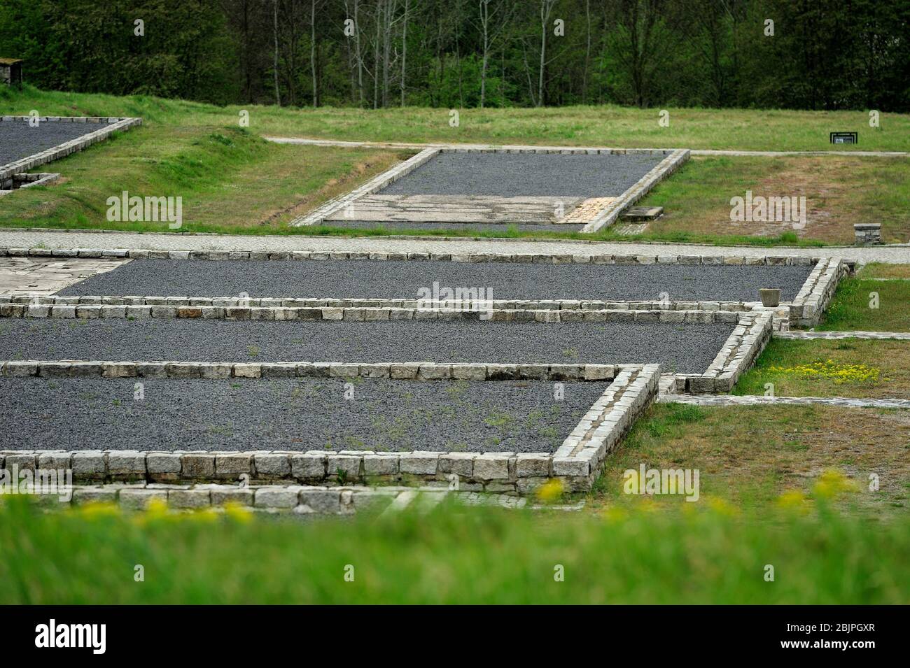 Campo di concentramento nazista tedesco, sterminio in Polonia occupata, reliquie di un ex campo di concentramento nazista tedesco, il campo Gross-Rosen è stato stabilito nell'agosto 1940 come ramo di KL Sachsenhausen, campo di concentramento nazista, sterminio in Polonia occupata, campo di concentramento di Hitler, campo di sterminio in Polonia occupata tedesca, campo di concentramento tedesco, Germania morte Gross-Rosen, dolnoslaskie, polonia, campo di concentramento nazista, Gross-Rosen vicino a Strzegom, rogoznica, dolnoslaskie, polonia, europa, dolnoslaskie, polonia, europa, tedesco di concentrazione nazista, storico, due mondo di guerra, Foto Stock