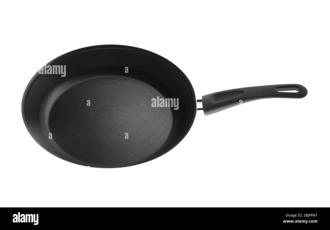 Padella su sfondo bianco Foto Stock