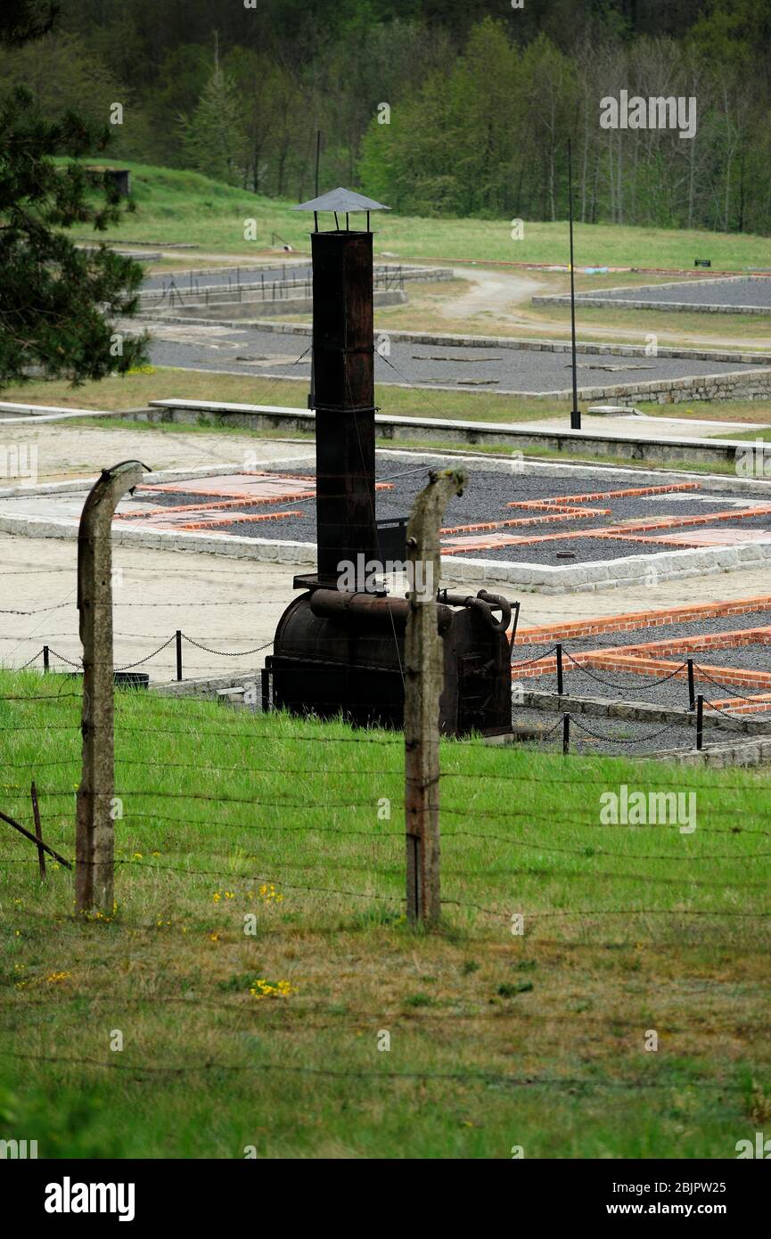 Campo di concentramento nazista tedesco, sterminio in Polonia occupata, campo di concentramento di Hitler, campo di sterminio in Polonia occupata tedesca, il campo di Gross-Rosen è stato stabilito nell'agosto 1940 come ramo di KL Sachsenhausen, campo di concentramento nazista, sterminio in Polonia occupata, campo di concentramento di Hitler, campo di sterminio in Polonia occupata tedesca, campo di concentramento, Morte tedesca Gross-Rosen, dolnoslaskie, polonia, campo di concentramento nazista, Gross-Rosen vicino a Strzegom, rogoznica, dolnoslaskie, polonia, europa, dolnoslaskie, polonia, europa, concentrazione nazista tedesca, campo, storia Foto Stock