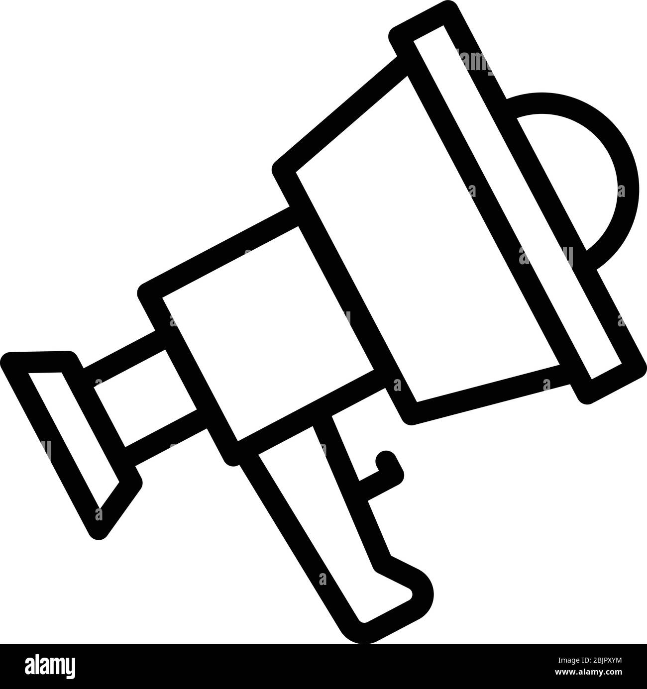 Icona megaphone Lifecycle, stile contorno Illustrazione Vettoriale