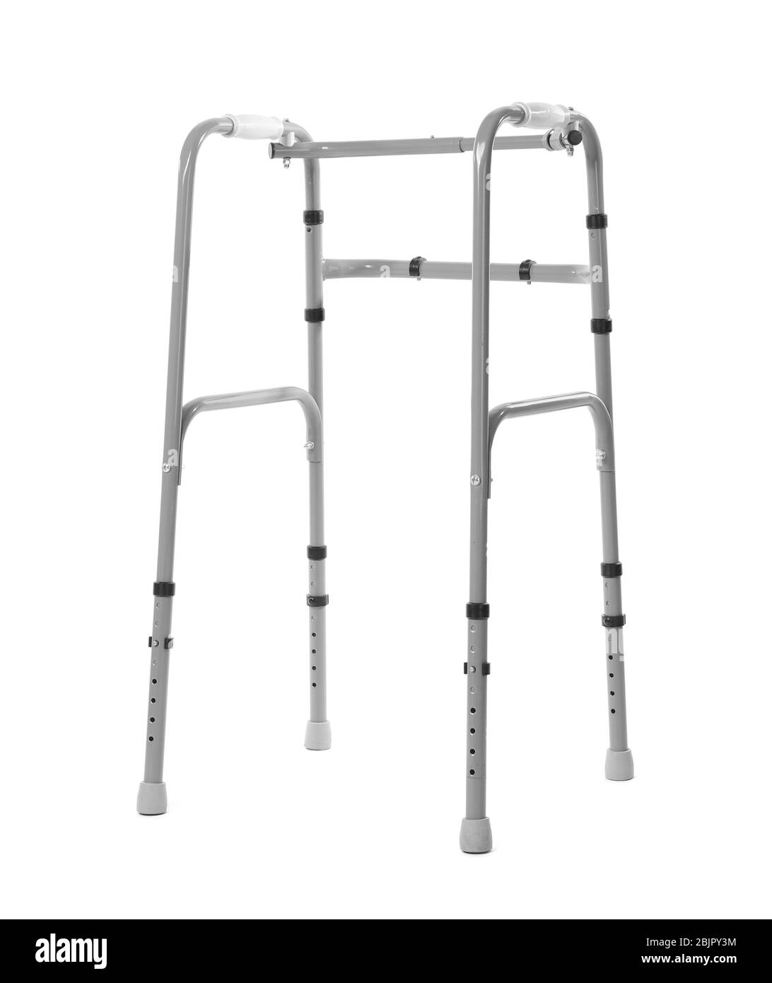 Struttura in metallo su sfondo bianco Foto Stock