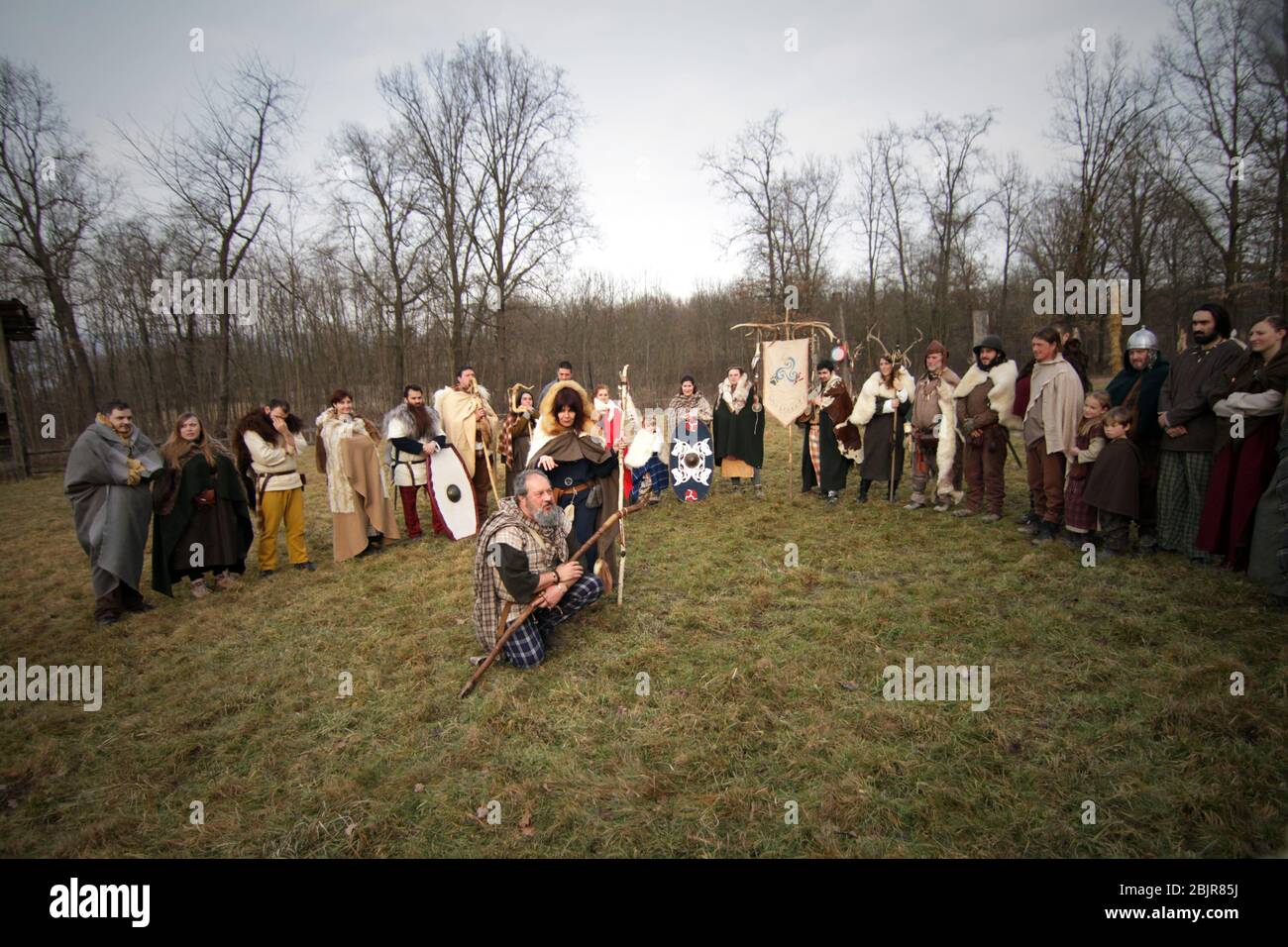 Festa celtica del Parco tematico Imbolc @ Axa Briga - Settimo Rottaro (TO) Italia - Sabato 9 Febbraio 2019 Foto Stock