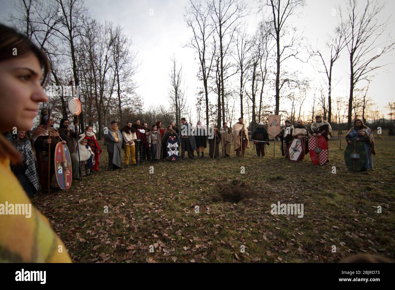 Festa celtica del Parco tematico Imbolc @ Axa Briga - Settimo Rottaro (TO) Italia - Sabato 9 Febbraio 2019 Foto Stock