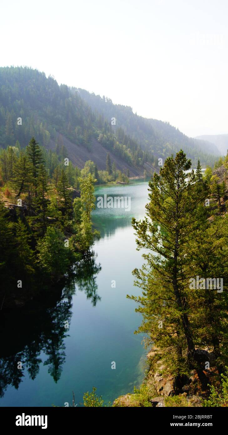 Silver Springs lago appena fuori fernie bc Foto Stock