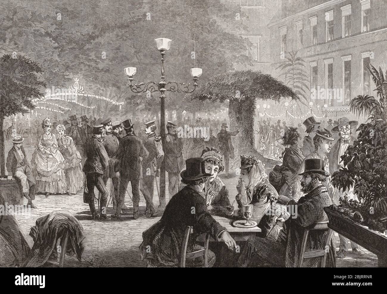 Kroll's Gardens, Berlino, Germania. Era uno dei birrerie più popolari della città. Dalla Londra illustrata New, 1873. Da un artista non identificato. Foto Stock